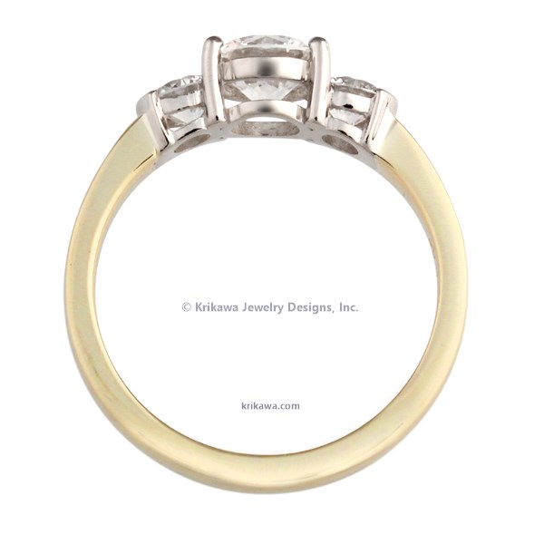 Sleek Three Stone Engagement Ring